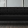 Striking Button Tufted Three Seater Sofa In Grey Colour