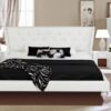 Eleonora Classic bed in white leatherette