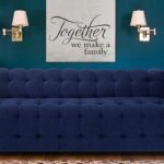 Estella Three Seater Sofa In Navy Blue Colour