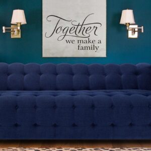 Estella Three Seater Sofa In Navy Blue Colour