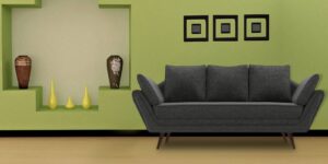 Iconic Three Seater Sofa In Grey Colour