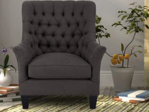 Quench Lounge Chair in Brownish Grey Colour By Dreamzz Furniture