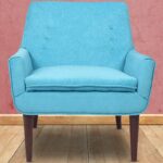 Hall Classic Accent Chair In Ocean Blue Colour