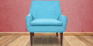 Hall Classic Accent Chair In Ocean Blue Colour