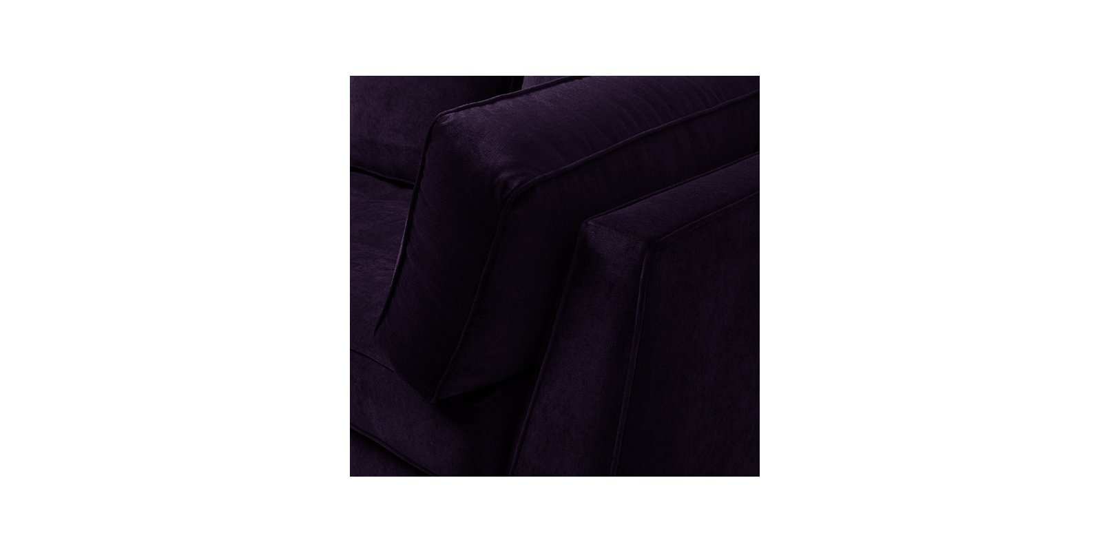 Tassel Three Seater Sofa in Dark Purple Colour