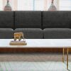 Three Seater Sofa In Dark Grey Colour