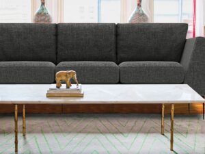 Three Seater Sofa In Dark Grey Colour