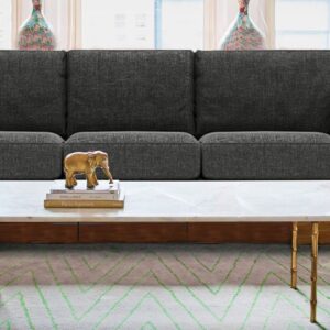 Three Seater Sofa In Dark Grey Colour