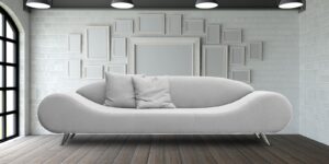 Astonishing 3 Seater Sofa in Shiny Light Grey Colour by Dreamzz Furniture