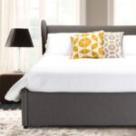 Noham Wing Bed with  grey fabric