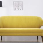 Adrian Two Seater Sofa In Yellow Colour
