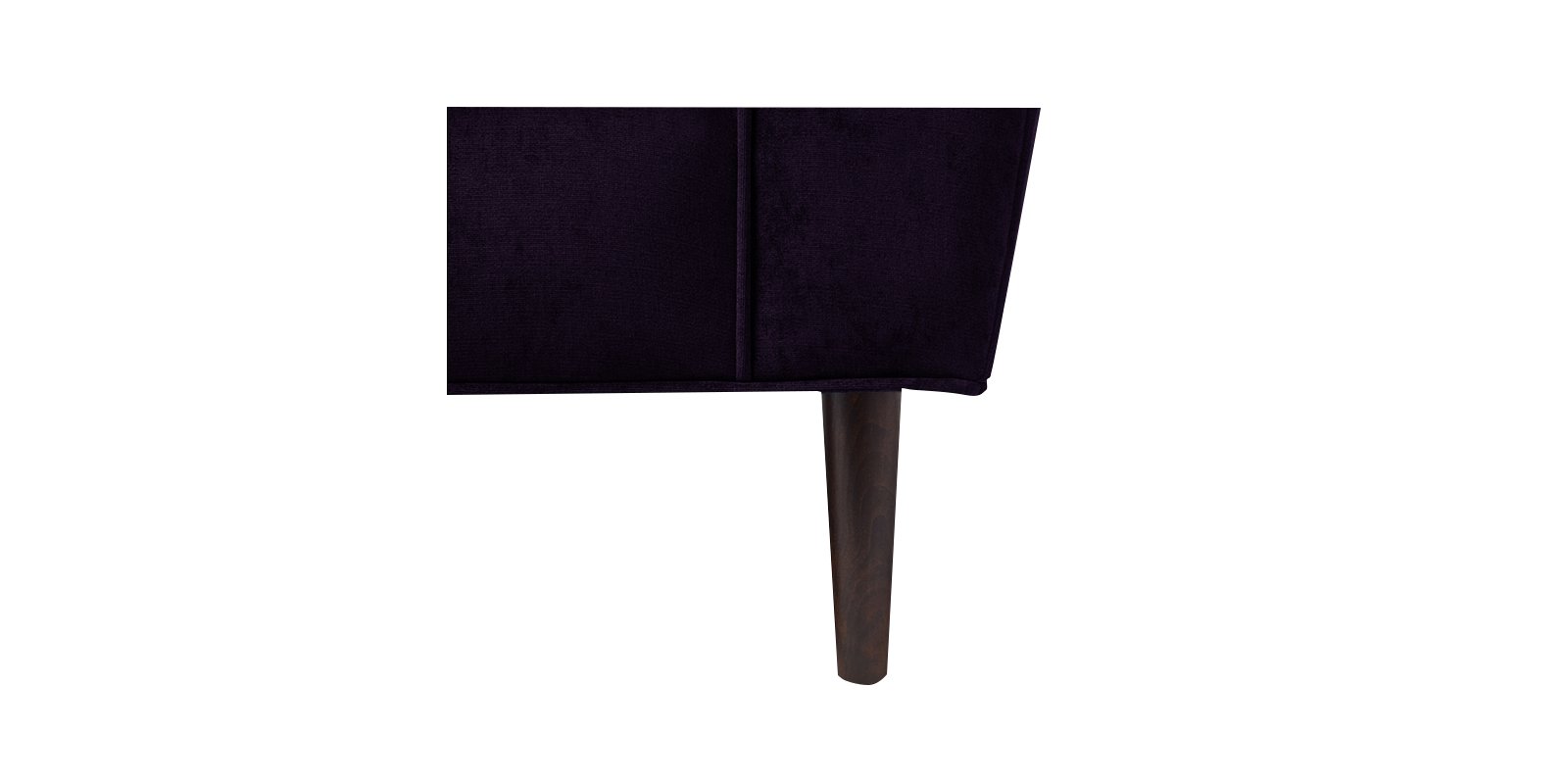 Tassel Three Seater Sofa in Dark Purple Colour