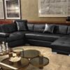 Fave Corner Sofa in Black Colour by Dreamzz Furniture
