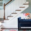 Speranza Button Tufted Settee With Storage In Navy Blue Colour