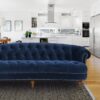 Chesterfield 3 Seater Sofa in Navy Blue colour by Dreamzz Furniture
