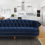 Chesterfield 3 Seater Sofa in Navy Blue colour by Dreamzz Furniture