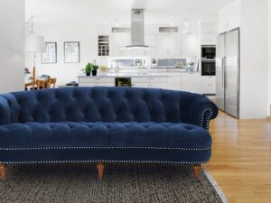 Chesterfield 3 Seater Sofa in Navy Blue colour by Dreamzz Furniture