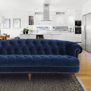 Chesterfield 3 Seater Sofa in Navy Blue colour by Dreamzz Furniture