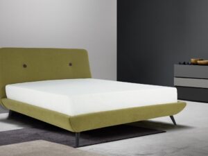 Giulia Low platform bed with Cross teak legs