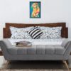 Studio Look Tufted Recamier in Grey Colour by Dreamzz Furniture