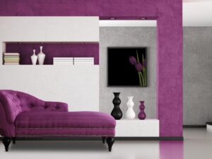Exclusive Princess RHS Chaise in Dark Purple Colour by Dreamzz Furniture