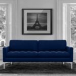 Resplendet Three Seater Sofa in Navy Blue Colour