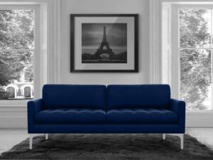 Resplendet Three Seater Sofa in Navy Blue Colour