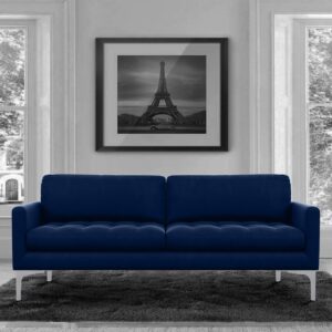 Resplendet Three Seater Sofa in Navy Blue Colour