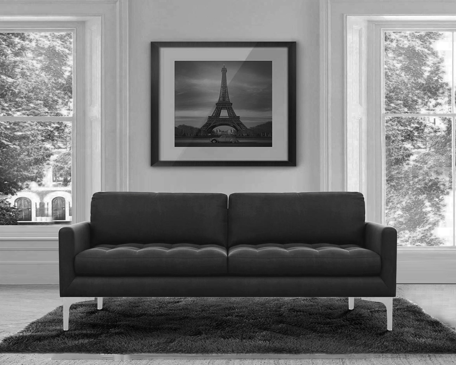 Resplendet Three Seater Sofa in Darkish Brown Colour