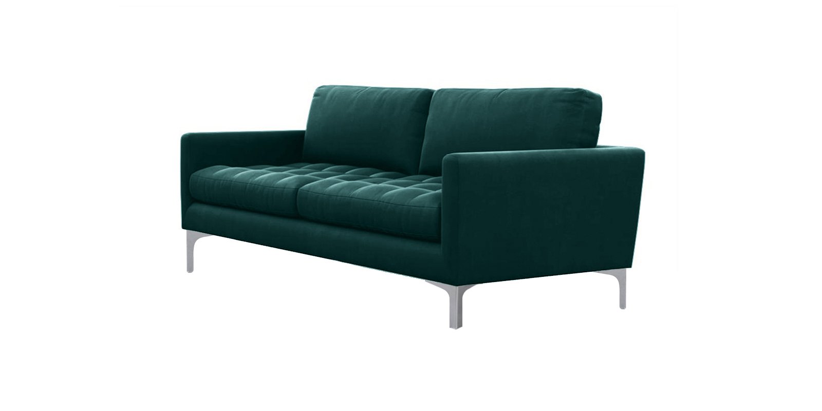 Resplendent 3 Seater Sofa in Green Colour by Dreamzz Furniture