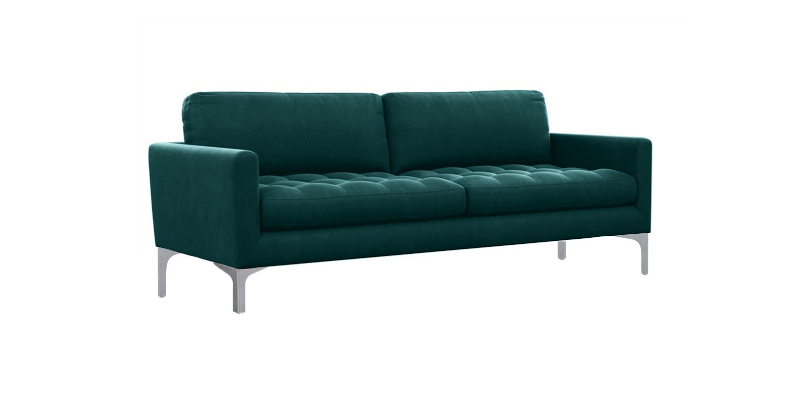 Resplendent 3 Seater Sofa in Green Colour by Dreamzz Furniture