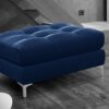 Dazzling Upholstered Stool in Navy Blue Colour by Dreamzz Furniture