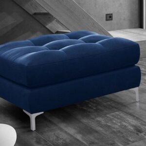 Dazzling Upholstered Stool in Navy Blue Colour by Dreamzz Furniture