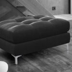 Dazzling Upholstered Stool in Grey Colour