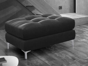 Dazzling Upholstered Stool in Grey Colour