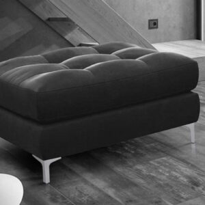 Dazzling Upholstered Stool in Grey Colour