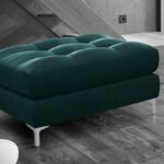 Dazzling Upholstered Stool in Green colour by Dreamzz Furniture