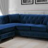 Courageous RHS 2 Seater Sofa with Lounger in Navy Blue Colour