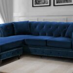 Courageous RHS 2 Seater Sofa with Lounger in Navy Blue Colour
