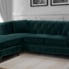 Courageous RHS 2 seater sofa with Lounger in Green Colour