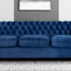 Phenomenal 3 Seater Sofa in Navy Blue colour by Dreamzz Furniture