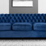 Phenomenal 3 Seater Sofa in Navy Blue colour by Dreamzz Furniture