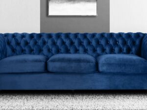 Phenomenal 3 Seater Sofa in Navy Blue colour by Dreamzz Furniture