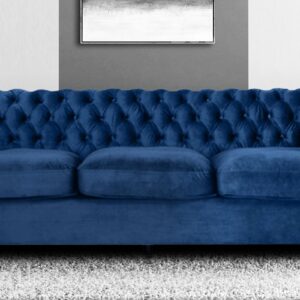 Phenomenal 3 Seater Sofa in Navy Blue colour by Dreamzz Furniture