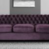 Phenomenal 3 Seater Sofa in Purple Colour by Dreamzz Furniture