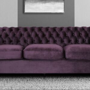 Phenomenal 3 Seater Sofa in Purple Colour by Dreamzz Furniture