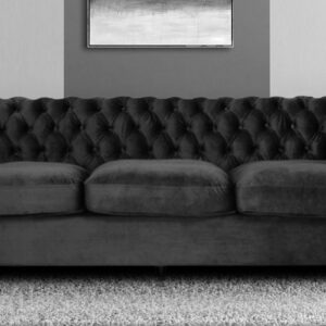 Phenomenal Chesterfield Three Seater Sofa With Rolled Arms Dark Brown colour