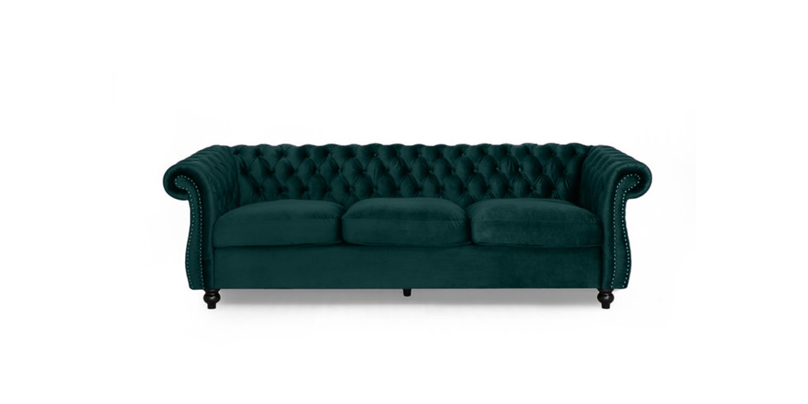 Phenomenal 3 Seater Sofa in Green colour by Dreamzz Furniture