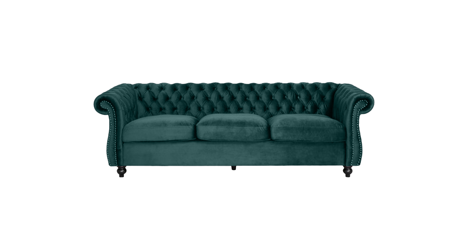 Phenomenal 3 Seater Sofa in Green colour by Dreamzz Furniture