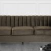 Gleaming 3 Seater Sofa in Dark Brown colour by Dreamzz Furniture